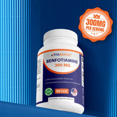 Vitamatic Benfotiamine 300 mg: pack de 2 frascos para conveniencia