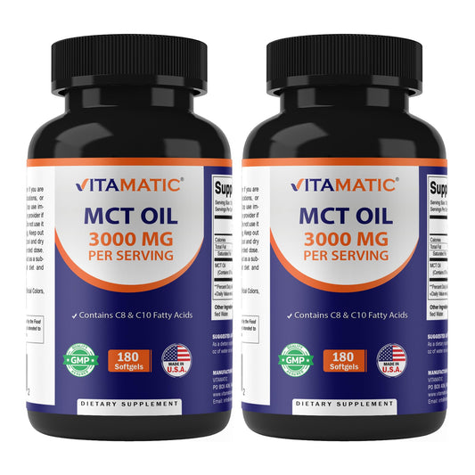 Vitamatic MCT en botella para energía sostenida y uso diario