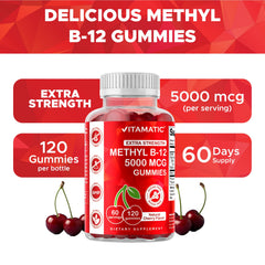 Vitamatic envase abierto con gominolas que destaca cantidad y presentación