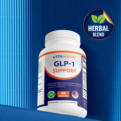 Vitamatic GLP-1 Support USA-made badge on packaging