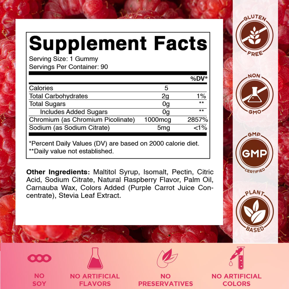 Vitamatic gomitas de frambuesa en primer plano aspecto apetecible