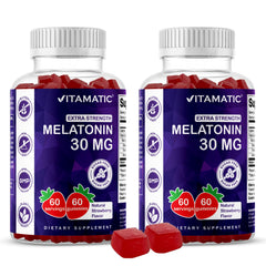 Vitamatic envase frontal con gomitas vegetarianas y beneficio de dosificación clara