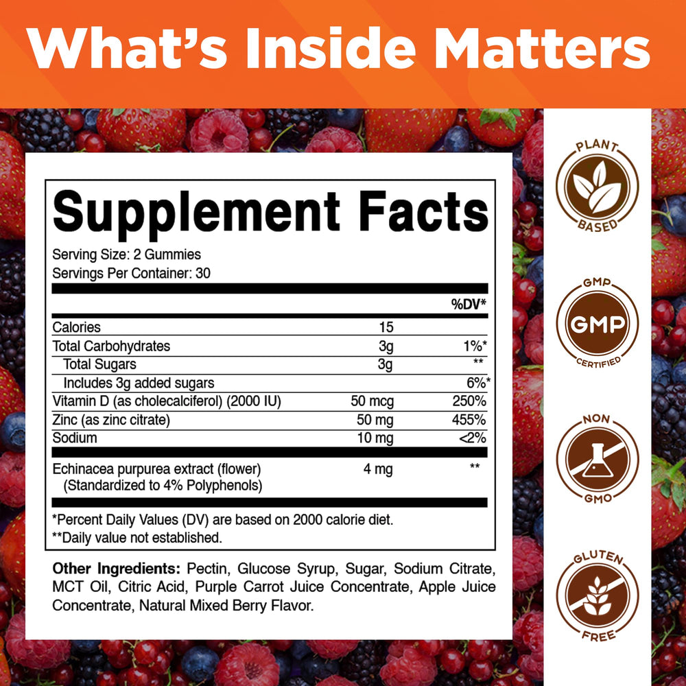 Vitamatic primer plano de la textura de las gomitas para apreciar su pectina