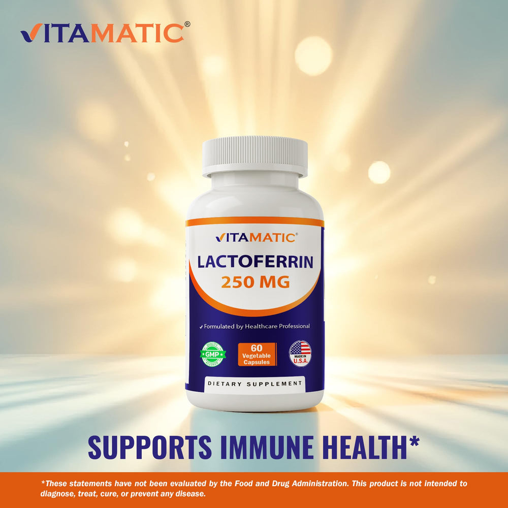 Vitamatic persona tomando cápsula diaria para apoyo inmune y comodidad