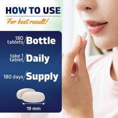 Close-up of Vitamatic magnesium glycinate oxide tablets, chelated for absorption.