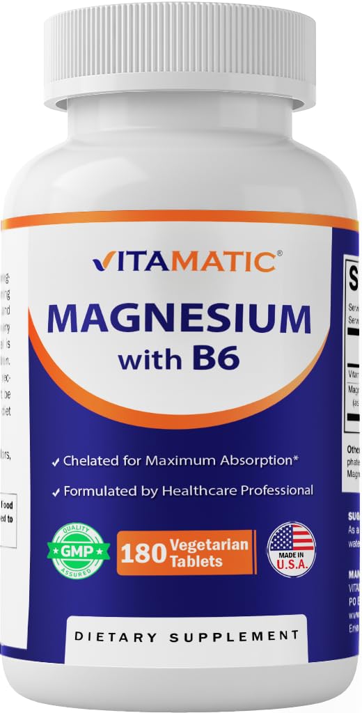 Vitamatic magnesium glycinate oxide tablets for daily high absorption.