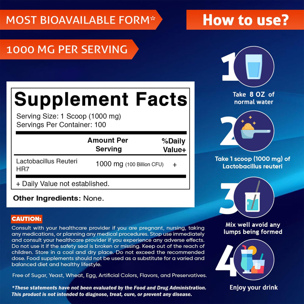 Vitamatic Probiótico LR en polvo con cuchara medidora para dosis diaria