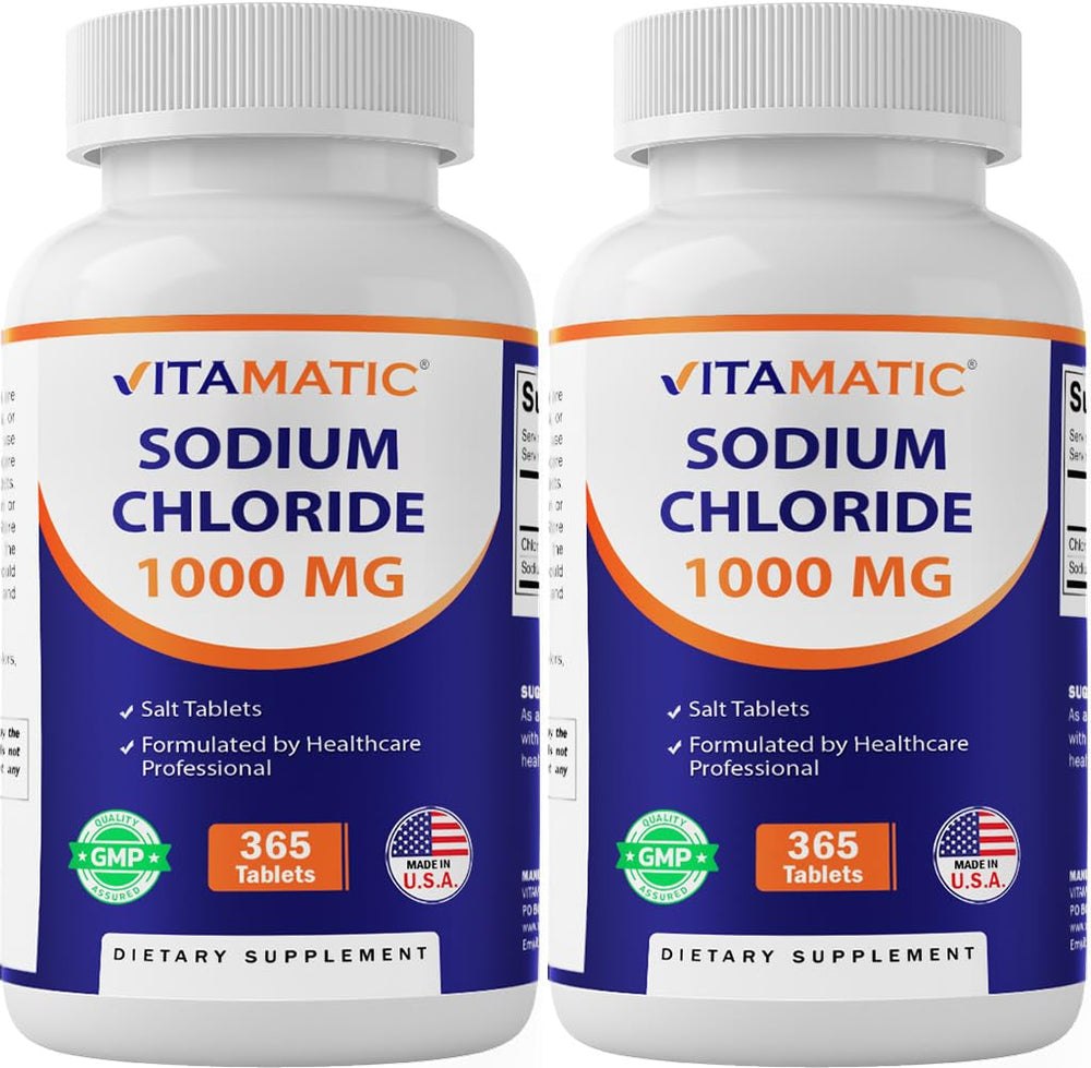 Vitamatic sodio cloruro 1000 mg – tabletas y caja para reposición de electrolitos