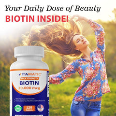 Vitamatic tabletas en palma para ver tamaño y dosis