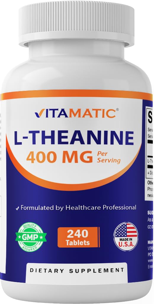 Vitamatic L-teanina 400 mg, tableta para concentración y calma.
