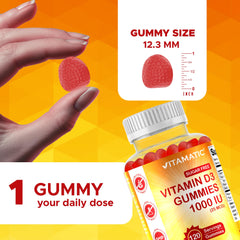 Vitamatic gomita en mano durante uso diario fácil y conveniente