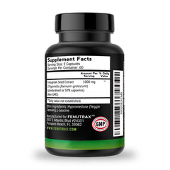VitaMonk FenuTrax suplemento junto a pesas representando apoyo al entrenamiento