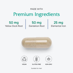 Vitanica Hierro Extra botella, diseño cómodo para dosis diaria