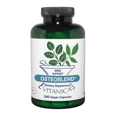 Frasco de Vitanica OsteoBlend para apoyo óseo diario.