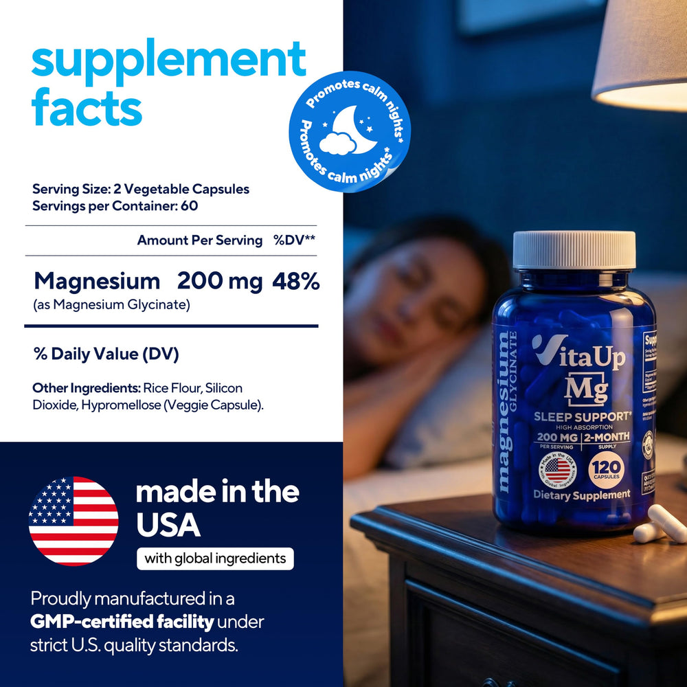 VitaUp cápsula en mano para comparar tamaño y fácil ingestión