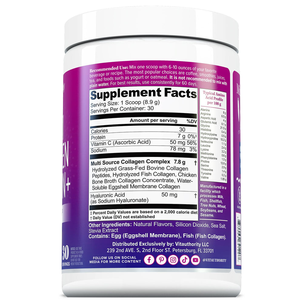 Presentación de 30 porciones de vainilla de Vitauthority