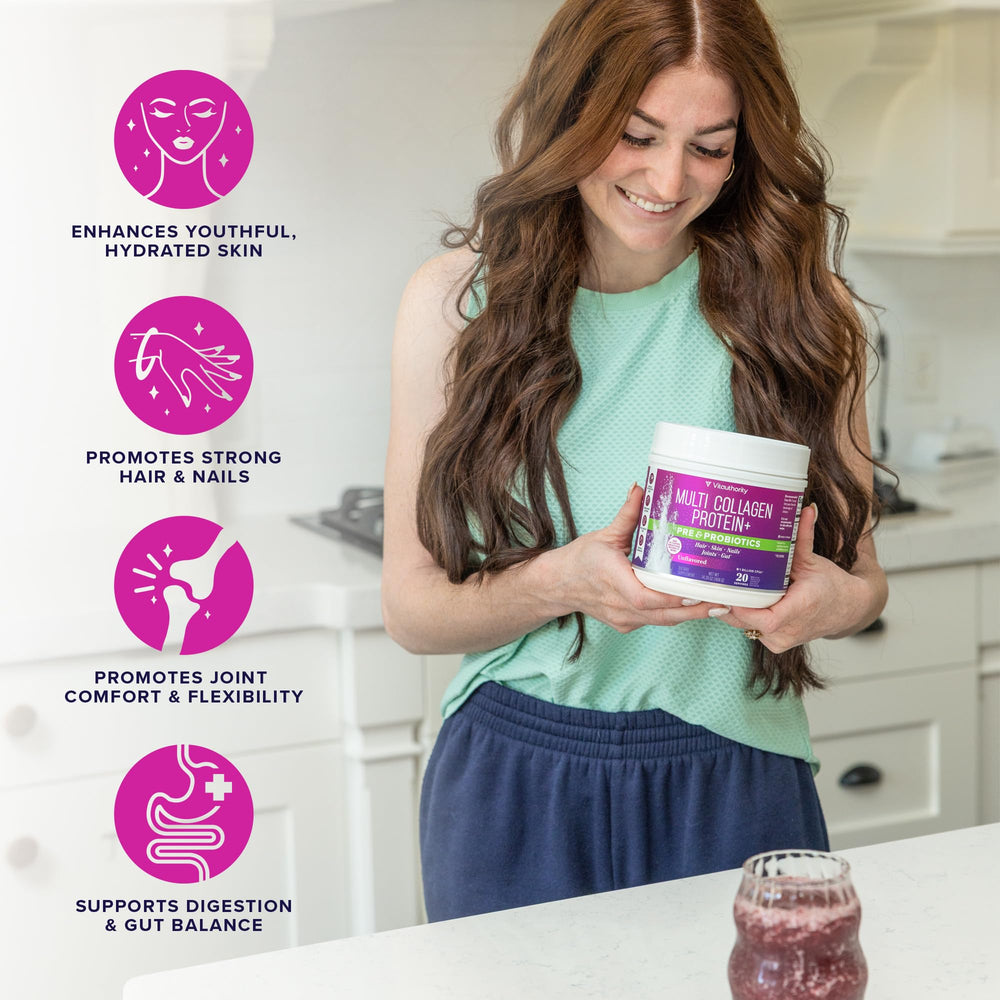 Vitauthority Multi Collagen Probiotics preparando café sin sabor