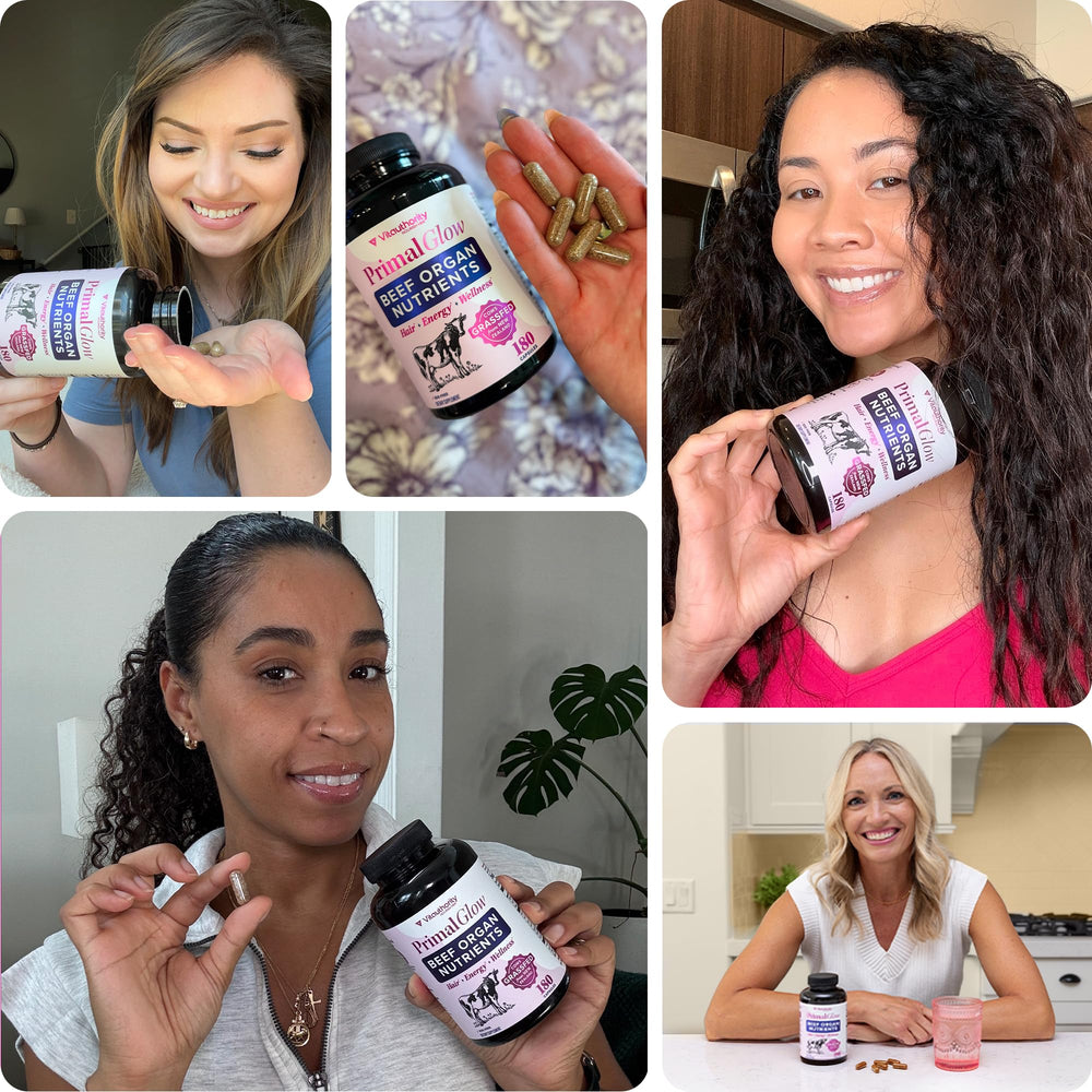 Vitauthority Primal Glow: mezcla de órganos, apoyo potencial para energía y digestión.