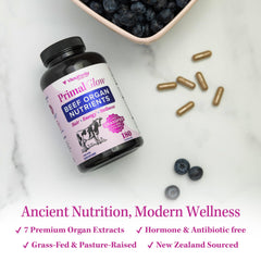 Vitauthority Primal Glow: origen Nueva Zelanda, ganado criado en pasto y trazabilidad.