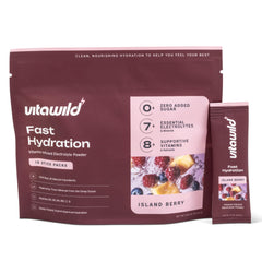VitaWild empaque frontal mostrando 15 sobres y beneficios claros