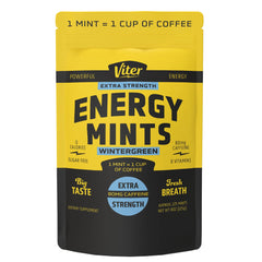 Viter Energy bolsa al frente mostrando sabor wintergreen y conveniencia