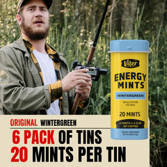 Viter Energy lata abierta con mints visibles para uso instantáneo