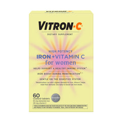 Vitron-C frente del empaque mostrando 60 cápsulas y beneficios