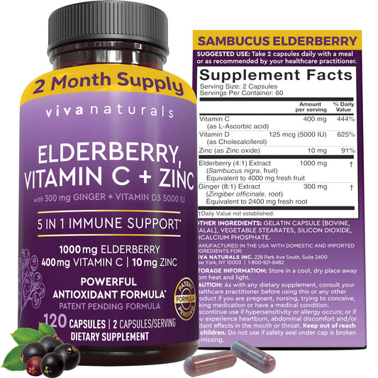 Viva Naturals frente del empaque mostrando fórmula 5 en 1