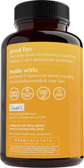 Viva Naturals etiqueta nutricional que destaca 1000 mg por porción