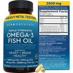 Viva Naturals frente del empaque mostrando dosis alta y beneficios