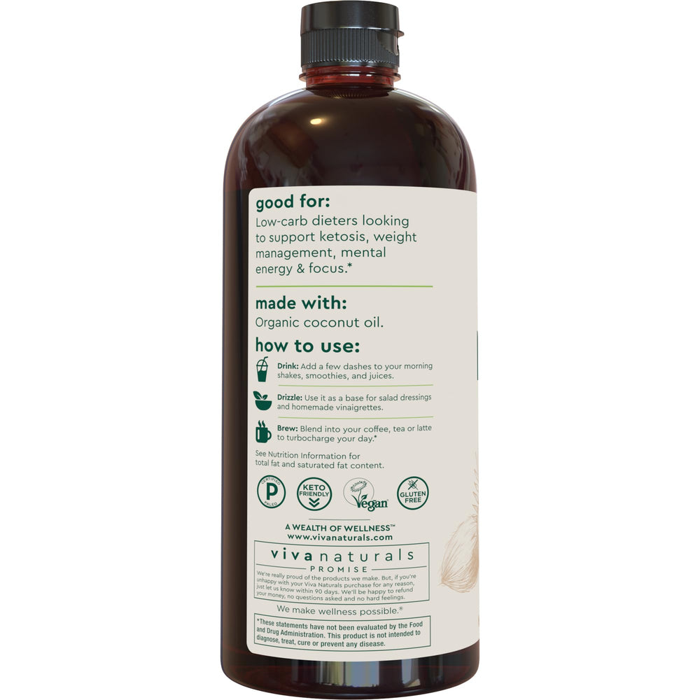 Escena de desayuno con Viva Naturals MCT Oil en cocina, apoya rutina diaria