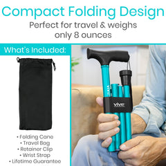 Vive bastón primer plano del mango ergonómico para mayor confort