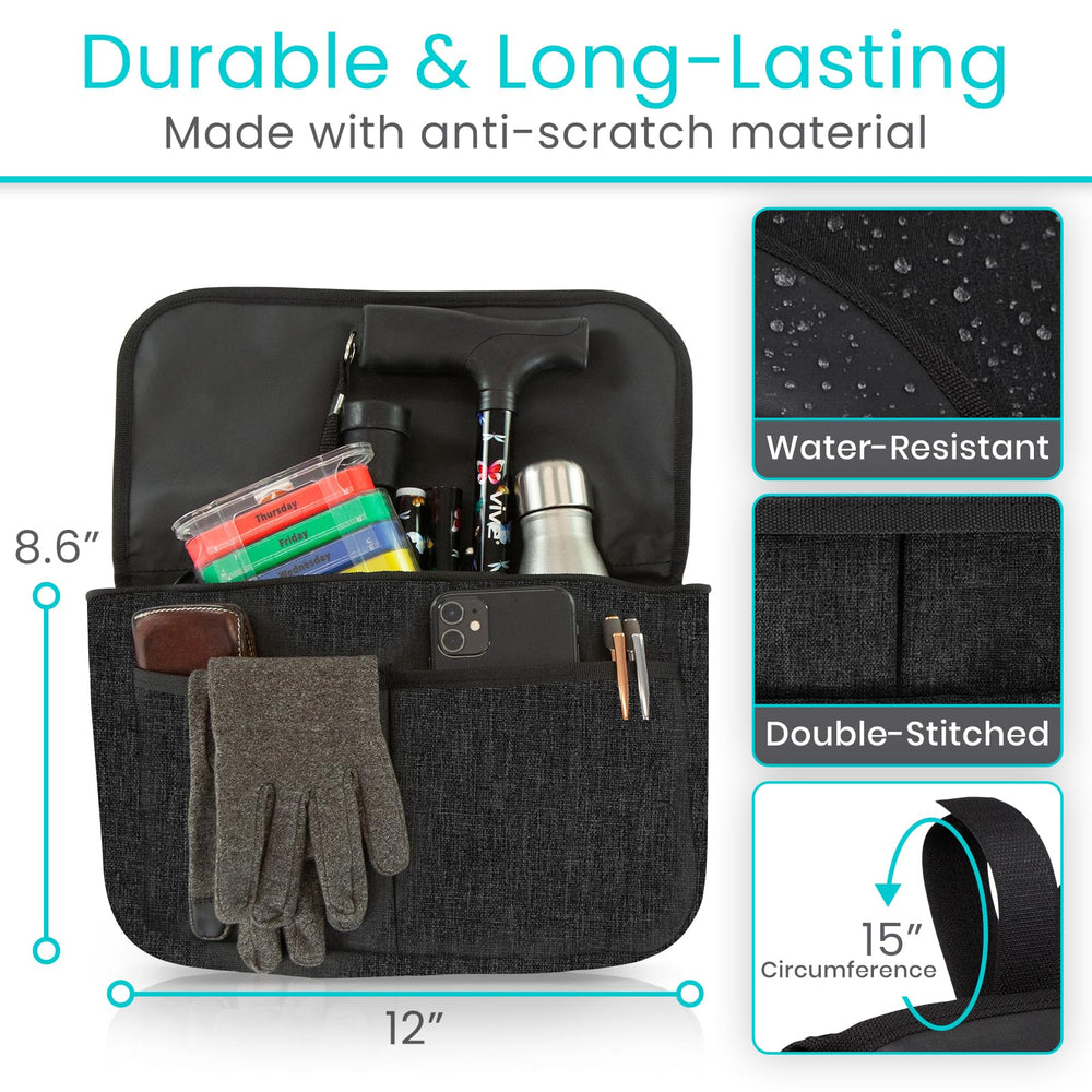 Vive bolsillos exteriores para botella y gafas accesibles