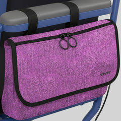 Vive bolso lateral frontal mostrando compartimentos accesibles y orden