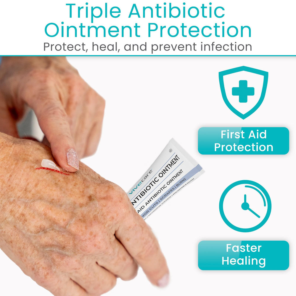 Vive Care tubo abierto con crema lista para aplicar, prepara heridas rápidamente