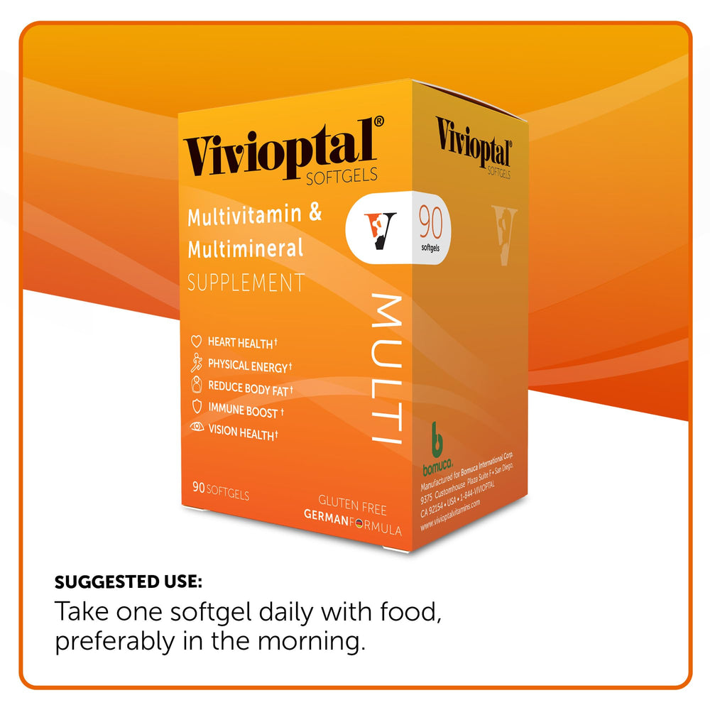 Vivioptal Vitamins softgel junto a un desayuno equilibrado, apoyo energético