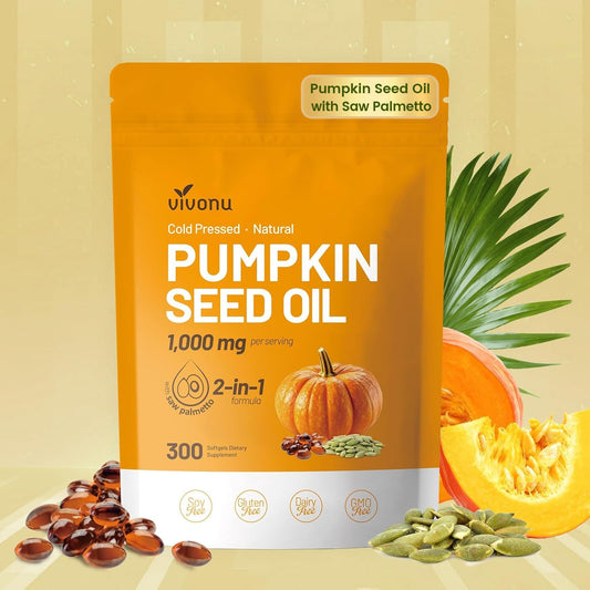 VivoNu cápsulas aceite de calabaza con saw palmetto para próstata