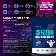 VivoNu Creatine Gummies, formato compacto para viajar al gimnasio.