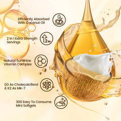 VivoNu D3 K2 en aceite MCT para mayor biodisponibilidad.