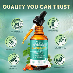 VivoNu cerca de moringa y musgo marino destacando ingredientes naturales