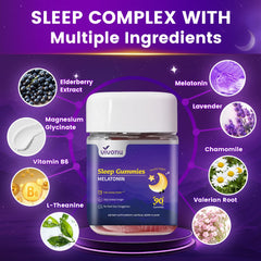 VivoNu gomitas melatonina sabor frambuesa, primer plano