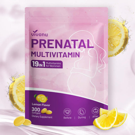VivoNu Prenatal 19-en-1 cápsulas: dosis diaria para mamá y desarrollo fetal