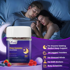 VivoNu uso nocturno, dos gomitas antes de dormir