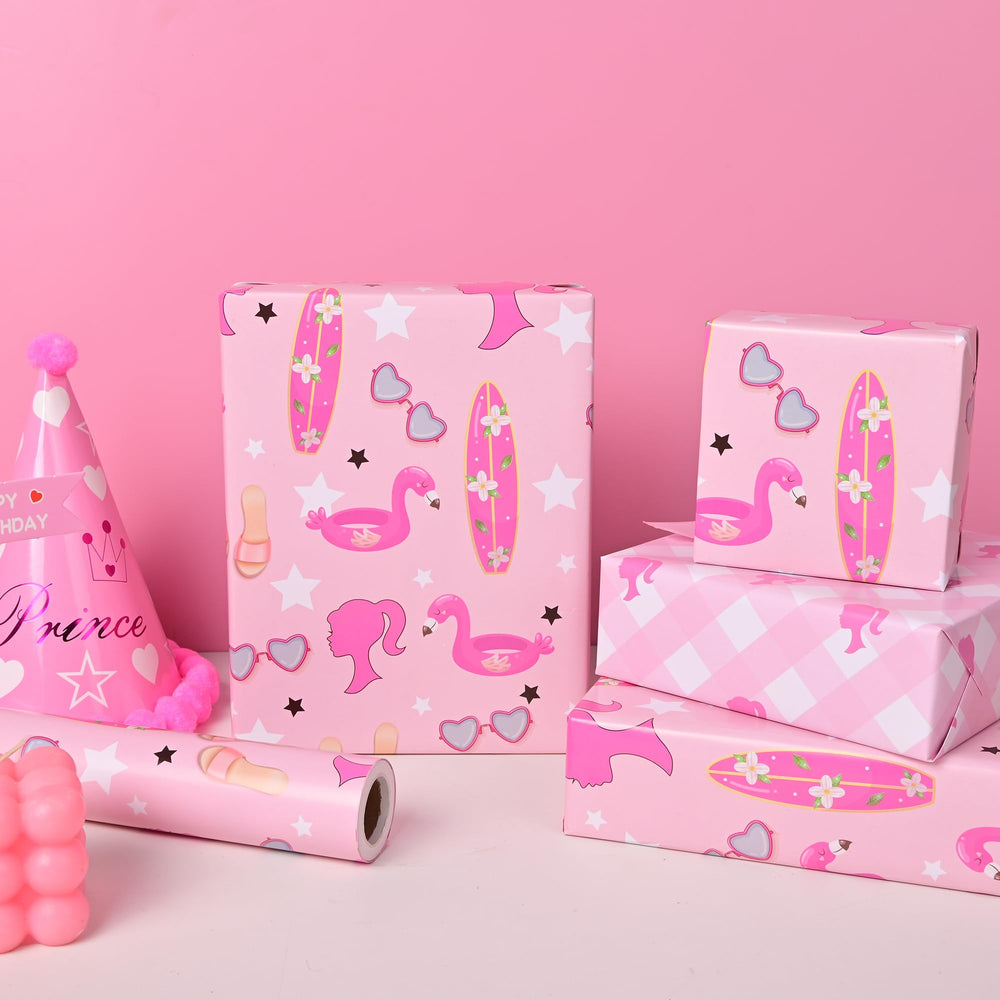 Vnaaem reverso con patrón de cuadros rosa, versátil para combinaciones elegantes