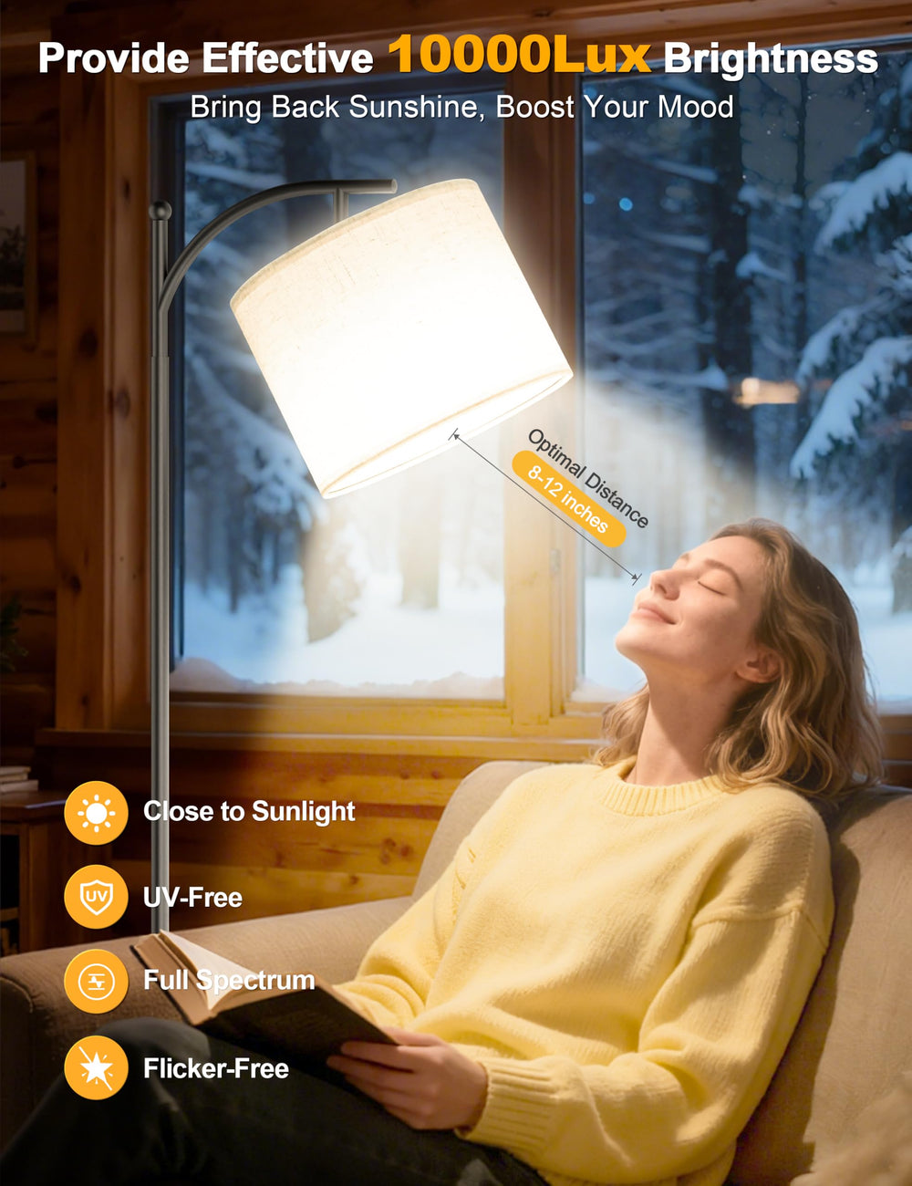 Volisun magnetic remote attached to lamp for easy hands-free control