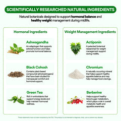 VoomVaya MenoSlim ingredientes botánicos para apoyo de apetito controlado