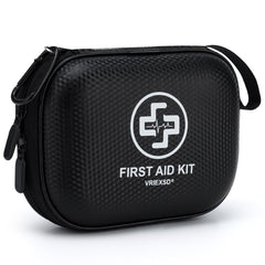 Vriexsd estuche frontal negro mostrando cremallera y tamaño portátil