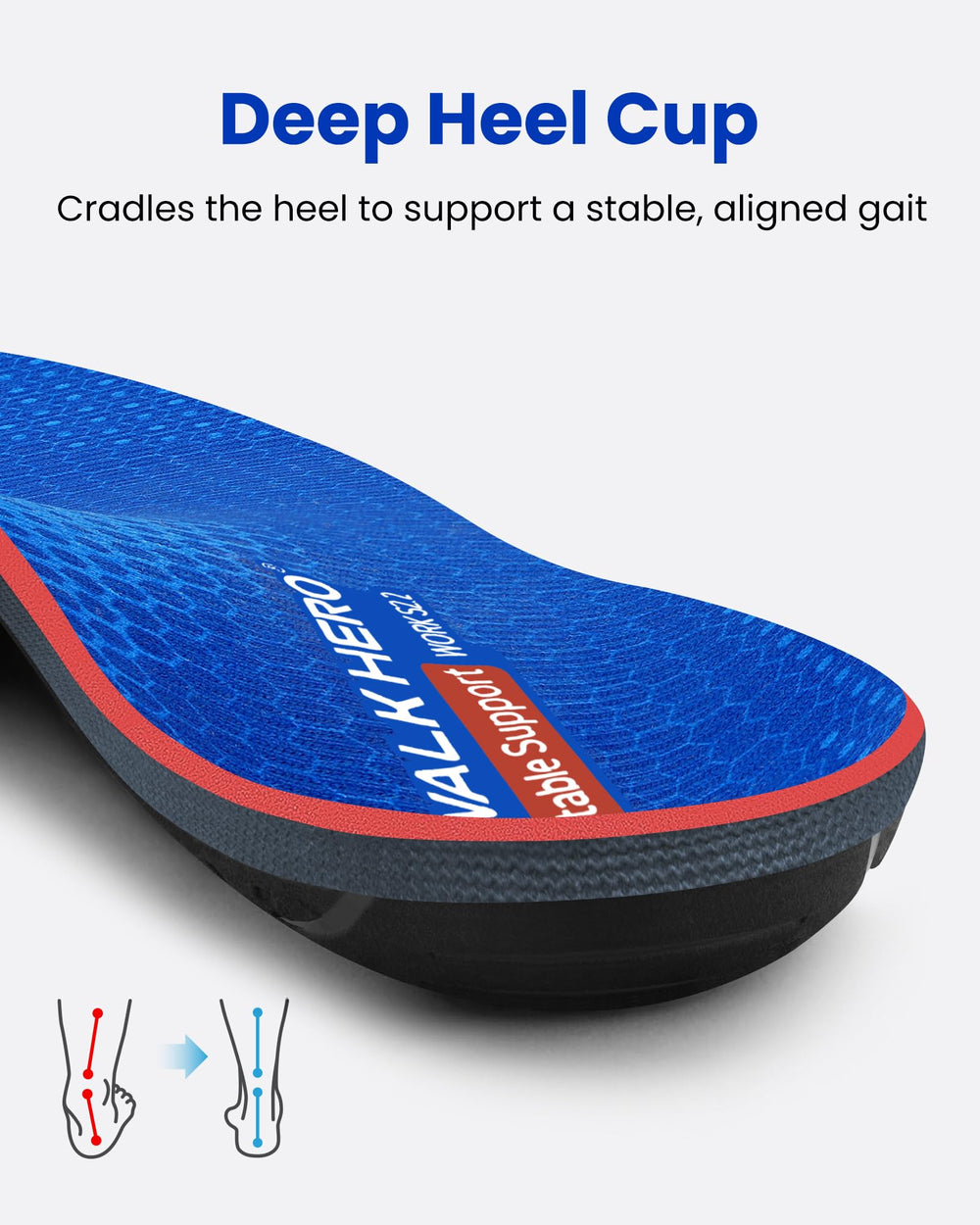 WalkHero plantilla insertada en bota de trabajo para confort prolongado