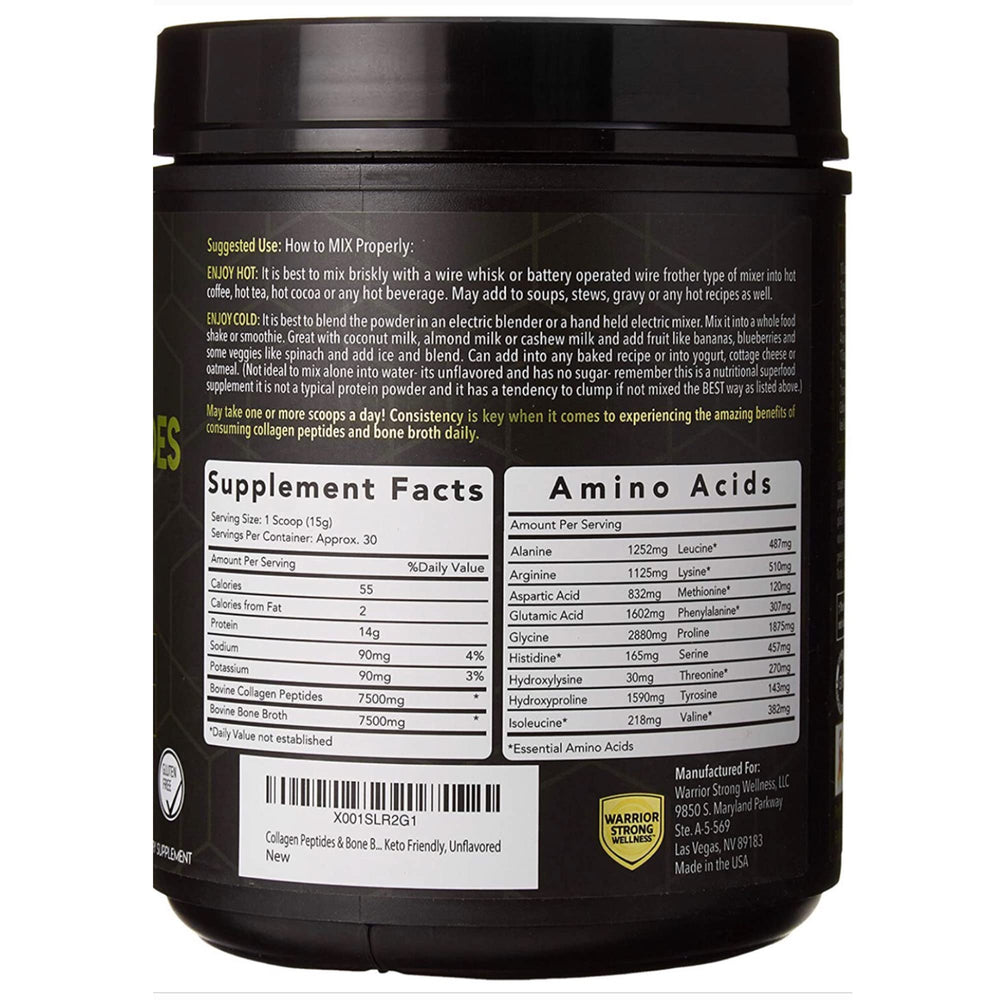 Warrior Strong Wellness textura del polvo fina y fácil disolución instantánea