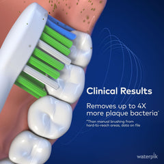 Detalle de cerdas indicadoras Waterpik Sensonic que señalan cuándo reemplazar